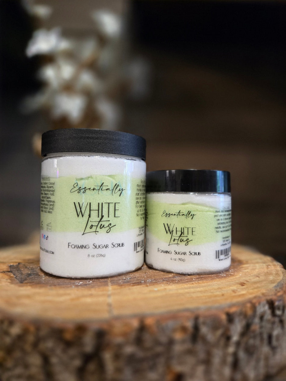 White Lotus Foaming Sugar Scrub